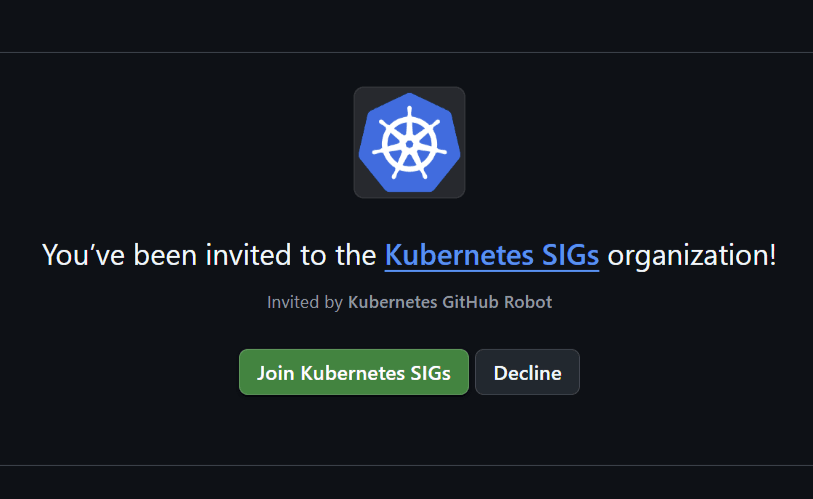 Invited to Kubernetes SIGS